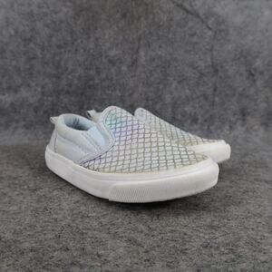 Old Navy Shoes Kids 7 Sneakers Mermaid Slip On Toddler Baby Casual Canvas Print